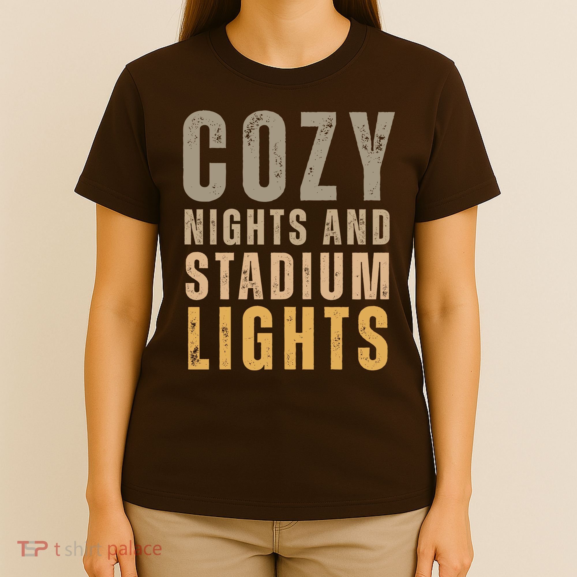 Cozy Nights And Stadium Lights Football T-Shirt