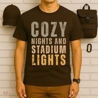 Cozy Nights And Stadium Lights Football T-Shirt thumb 6