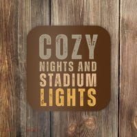 Cozy Nights And Stadium Lights Football Coaster thumb 0