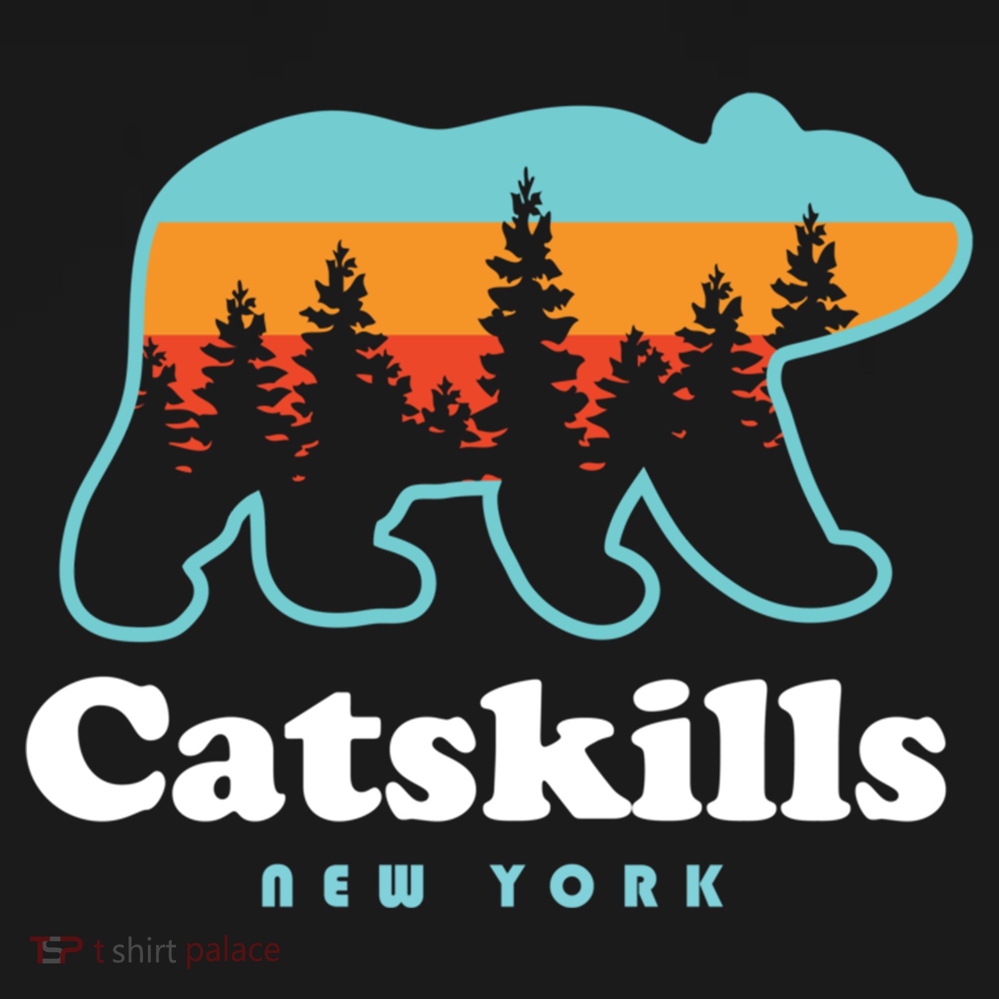 Catskills Ny Bear Mountains Camping Hiking New York Gift USA-Made Doggie Bandana