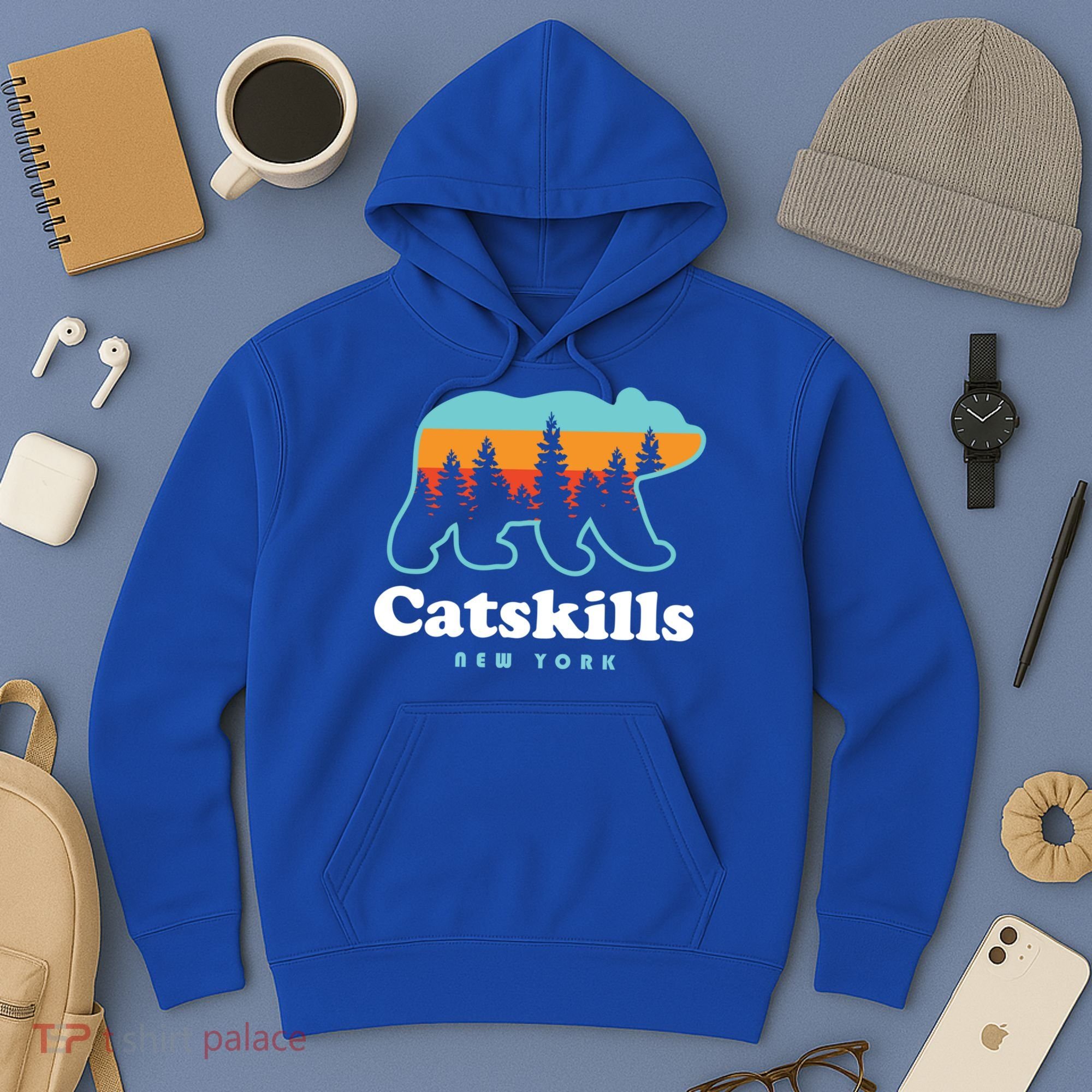 Catskills Ny Bear Mountains Camping Hiking New York Gift Hoodie