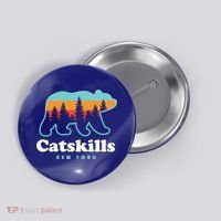 Catskills Ny Bear Mountains Camping Hiking New York Gift Button thumb 0