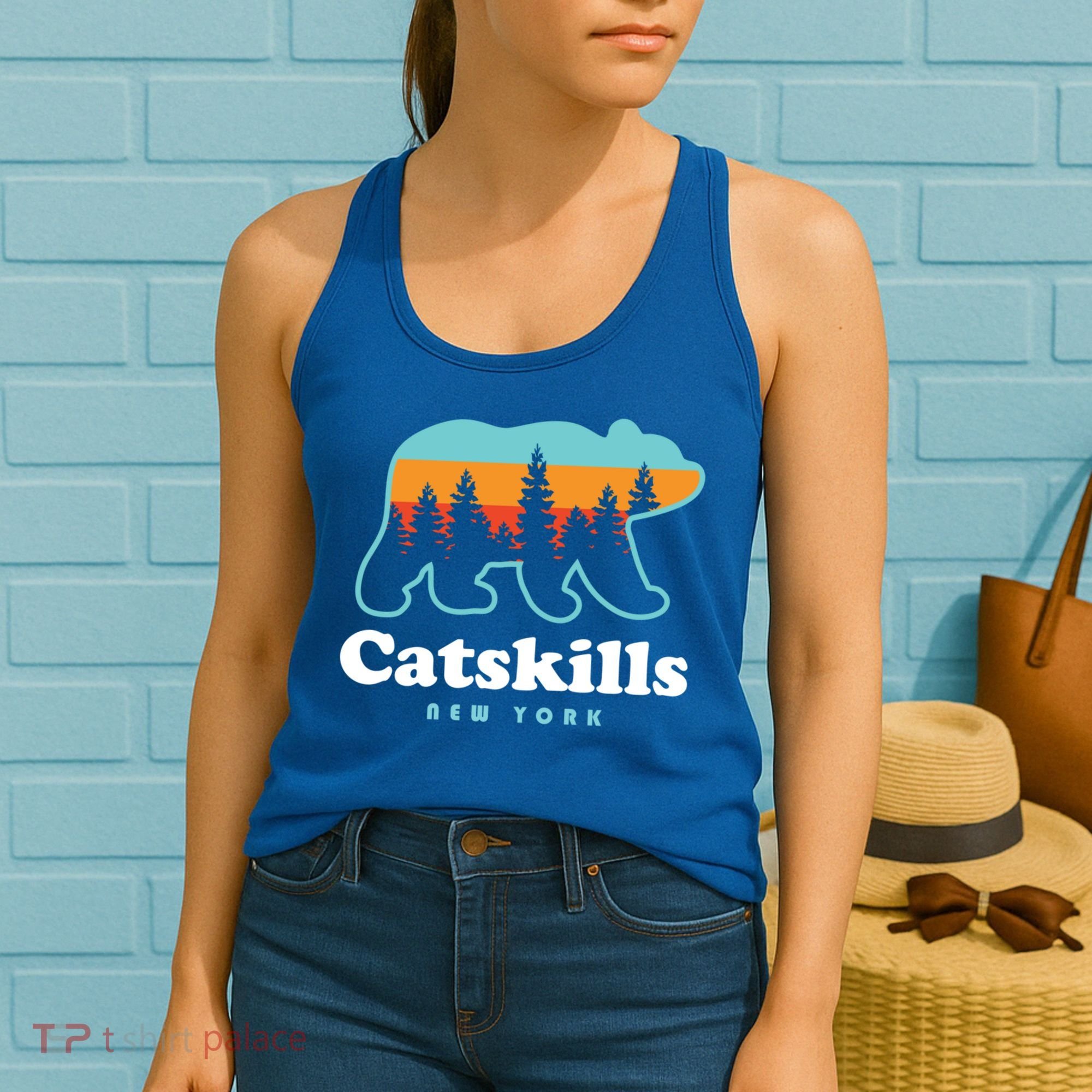 Catskills Ny Bear Mountains Camping Hiking New York Gift Women's Tank Top