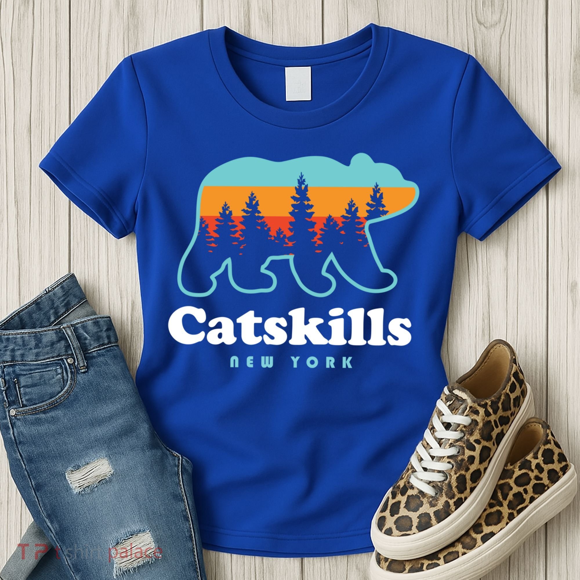 Catskills Ny Bear Mountains Camping Hiking New York Gift Women's T-Shirt