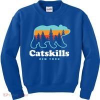Catskills Ny Bear Mountains Camping Hiking New York Gift Kids Sweatshirt thumb 0