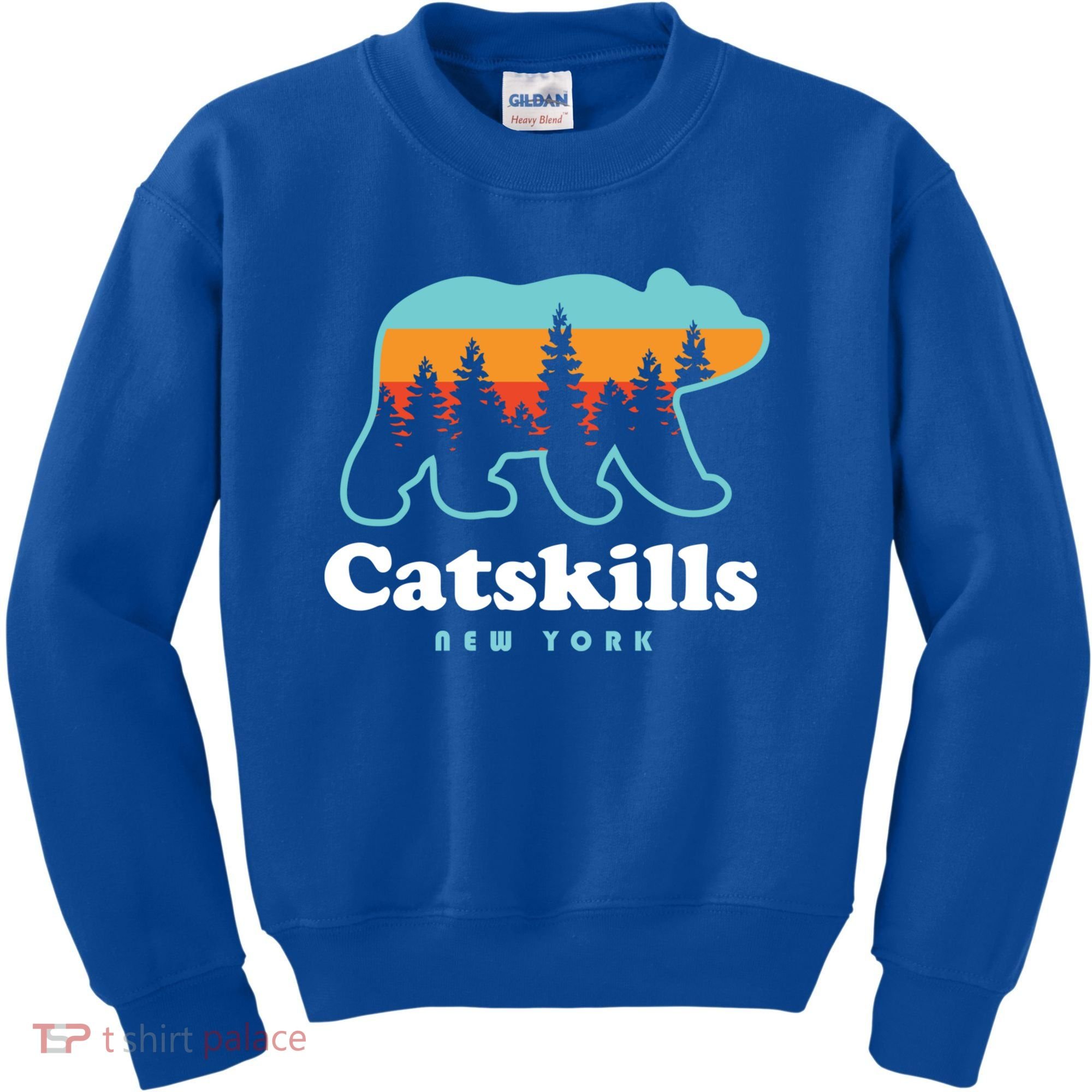 Catskills Ny Bear Mountains Camping Hiking New York Gift Kids Sweatshirt