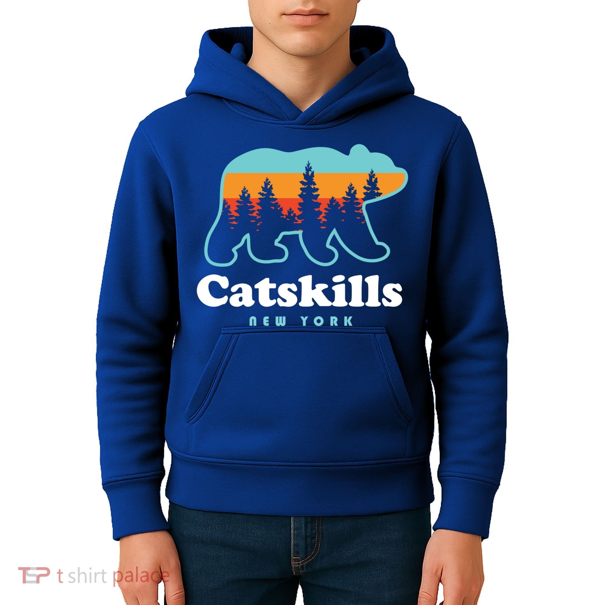 Catskills Ny Bear Mountains Camping Hiking New York Gift Kids Hoodie