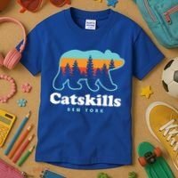 Catskills Ny Bear Mountains Camping Hiking New York Gift Kids T-Shirt thumb 3