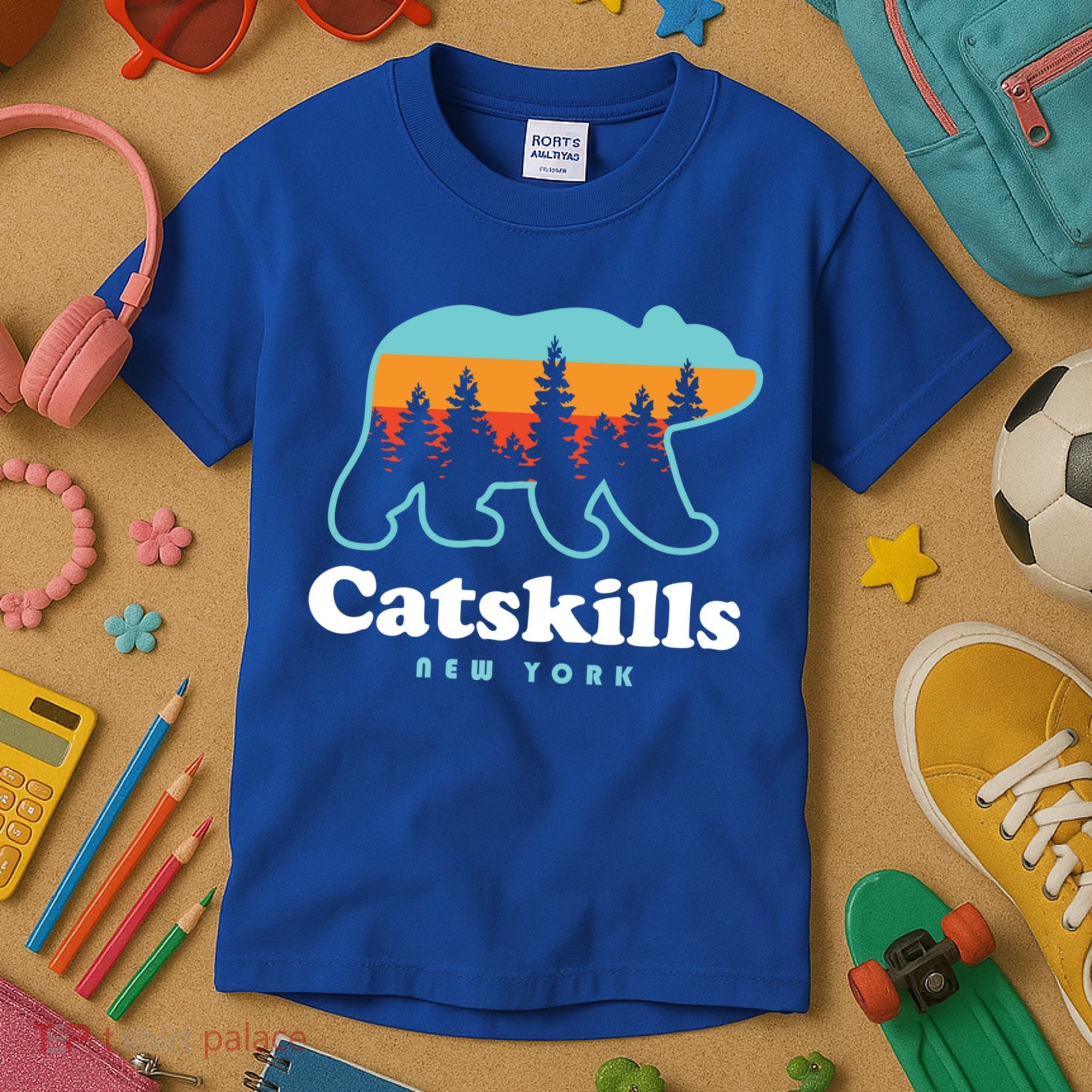 Catskills Ny Bear Mountains Camping Hiking New York Gift Kids T-Shirt