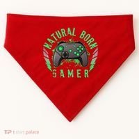 Cool Natural Born Gamer USA-Made Doggie Bandana thumb 0