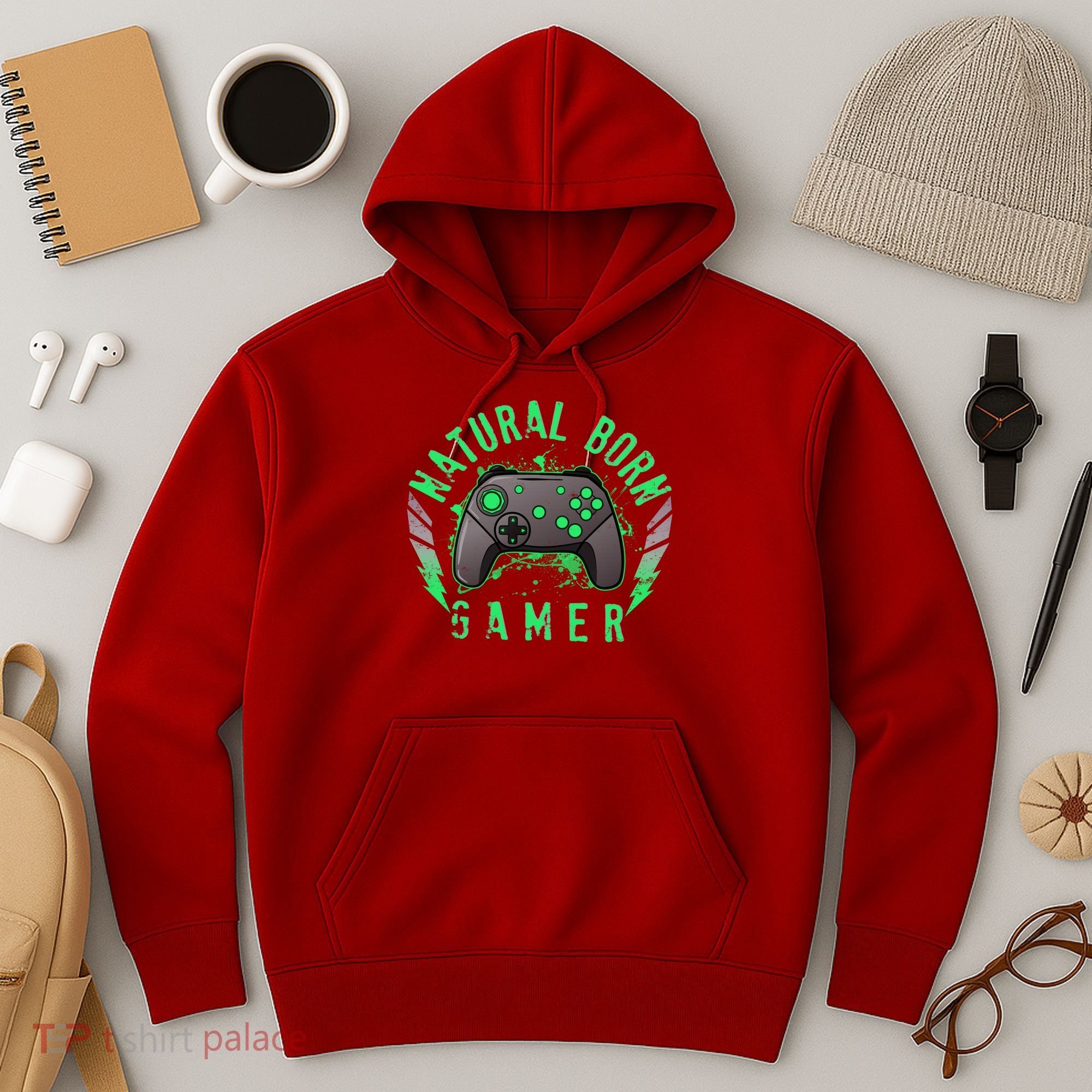 Cool Natural Born Gamer Hoodie