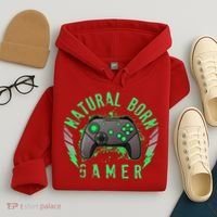 Cool Natural Born Gamer Hoodie thumb 4
