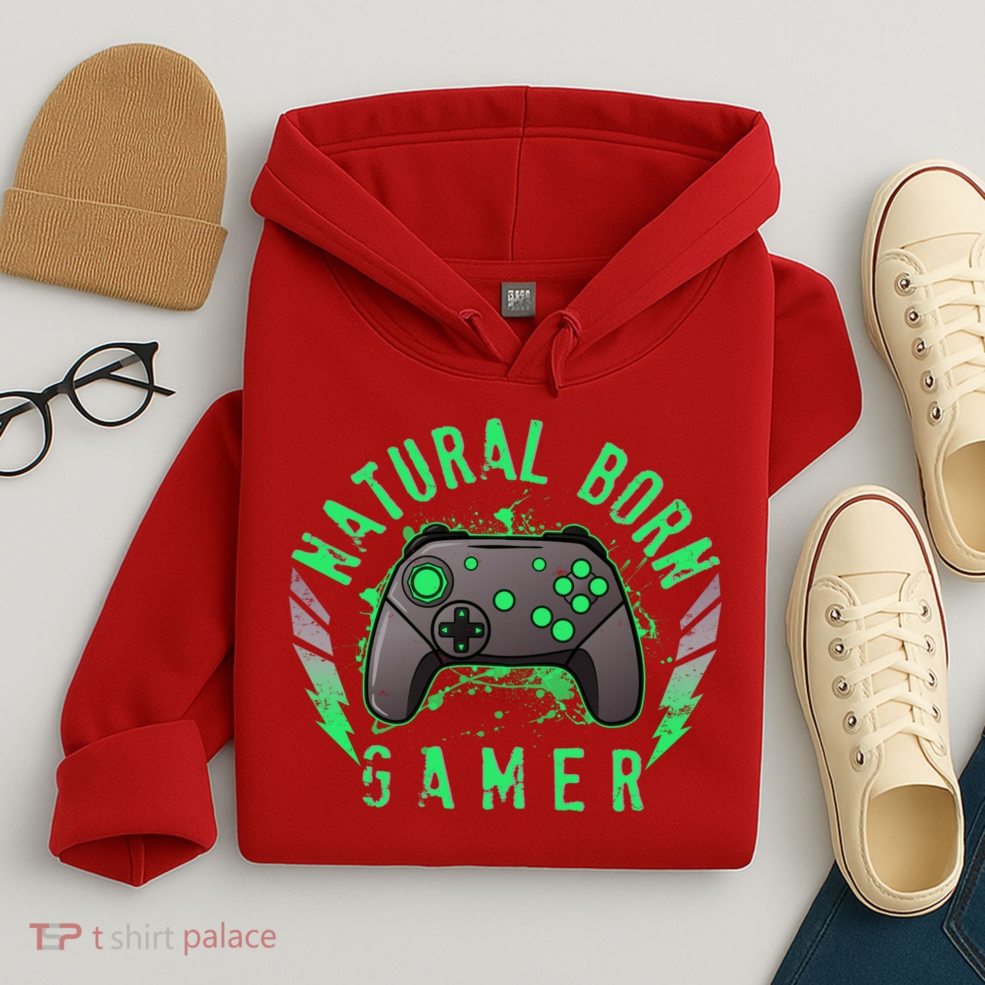Cool Natural Born Gamer Hoodie