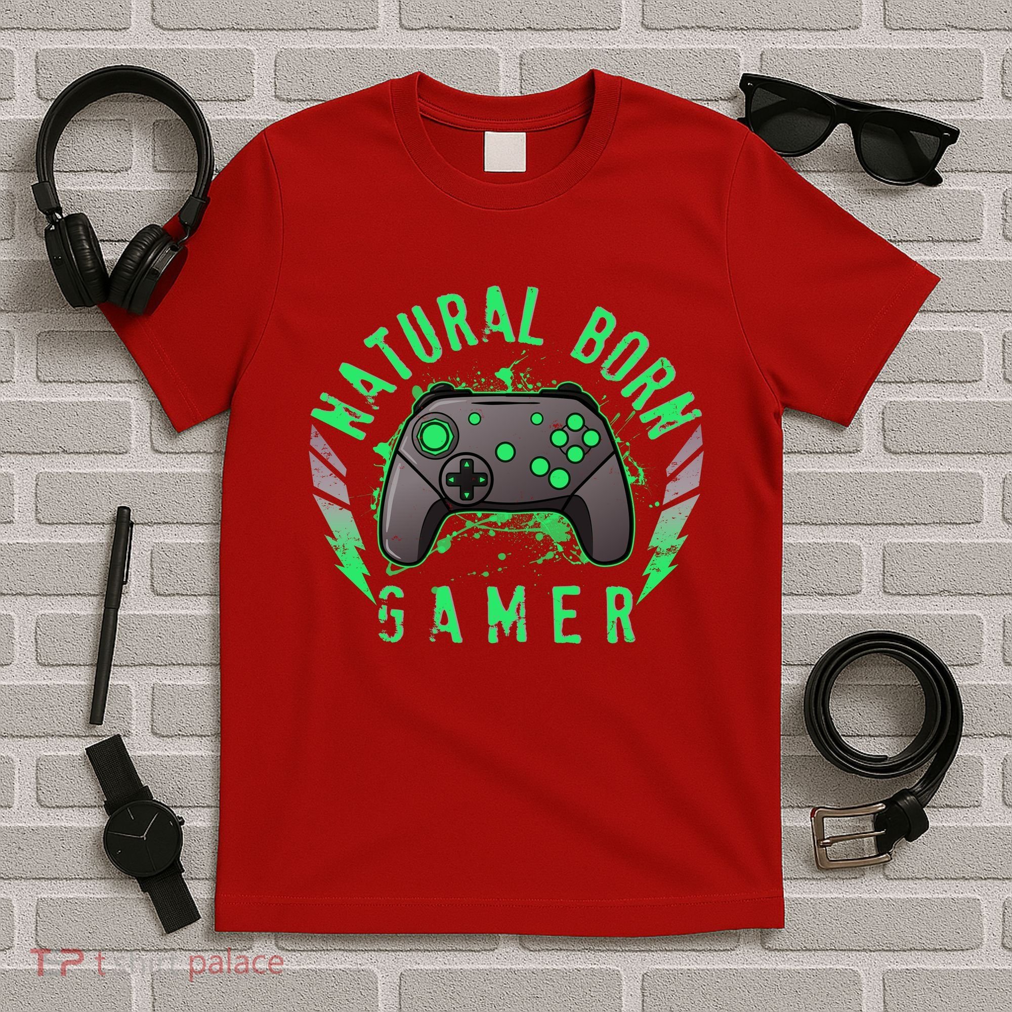 Cool Natural Born Gamer T-Shirt