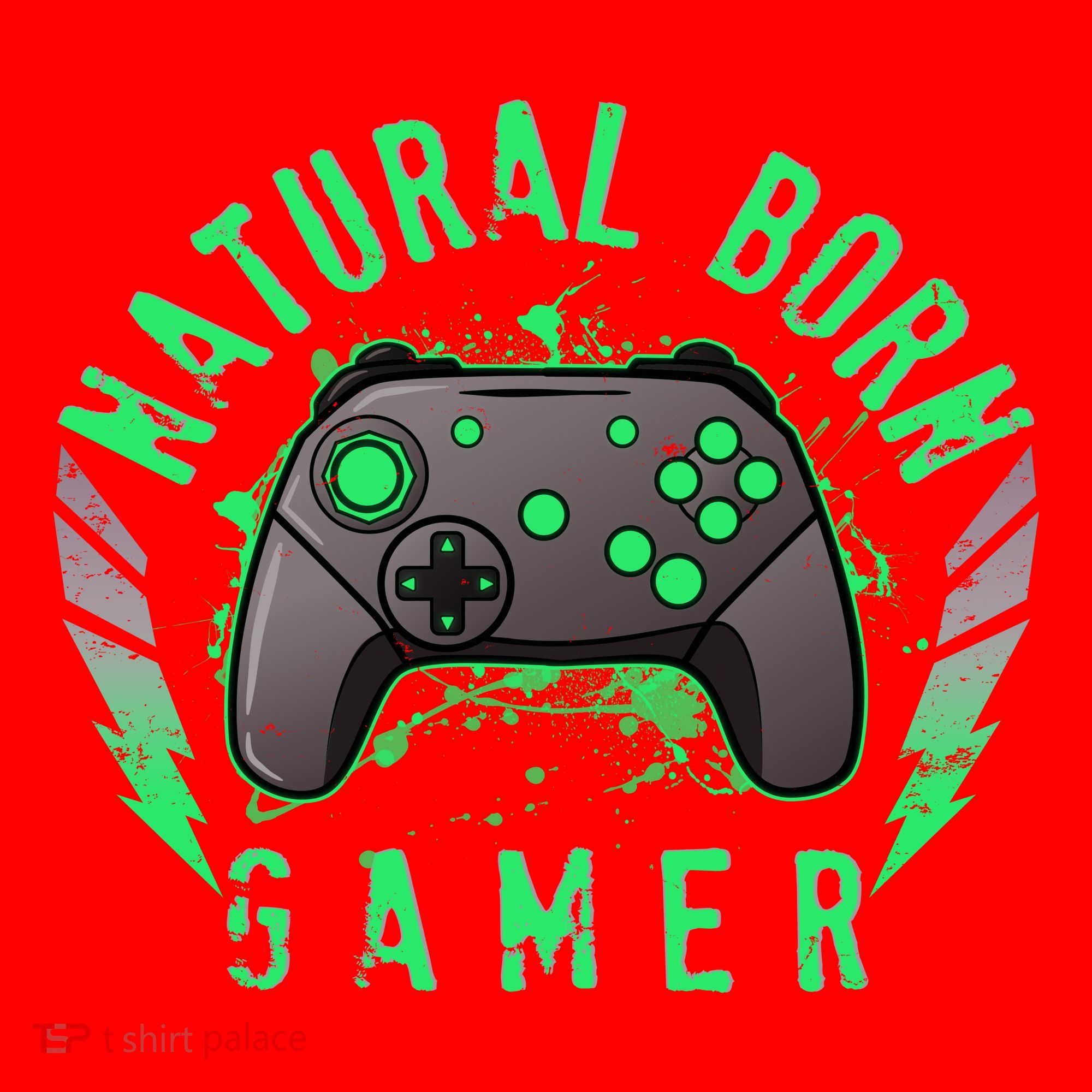 Cool Natural Born Gamer Button