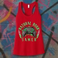 Cool Natural Born Gamer Women's Tank Top thumb 3