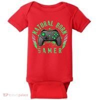 Cool Natural Born Gamer Baby Bodysuit thumb 0