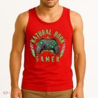 Cool Natural Born Gamer Tank Top thumb 3