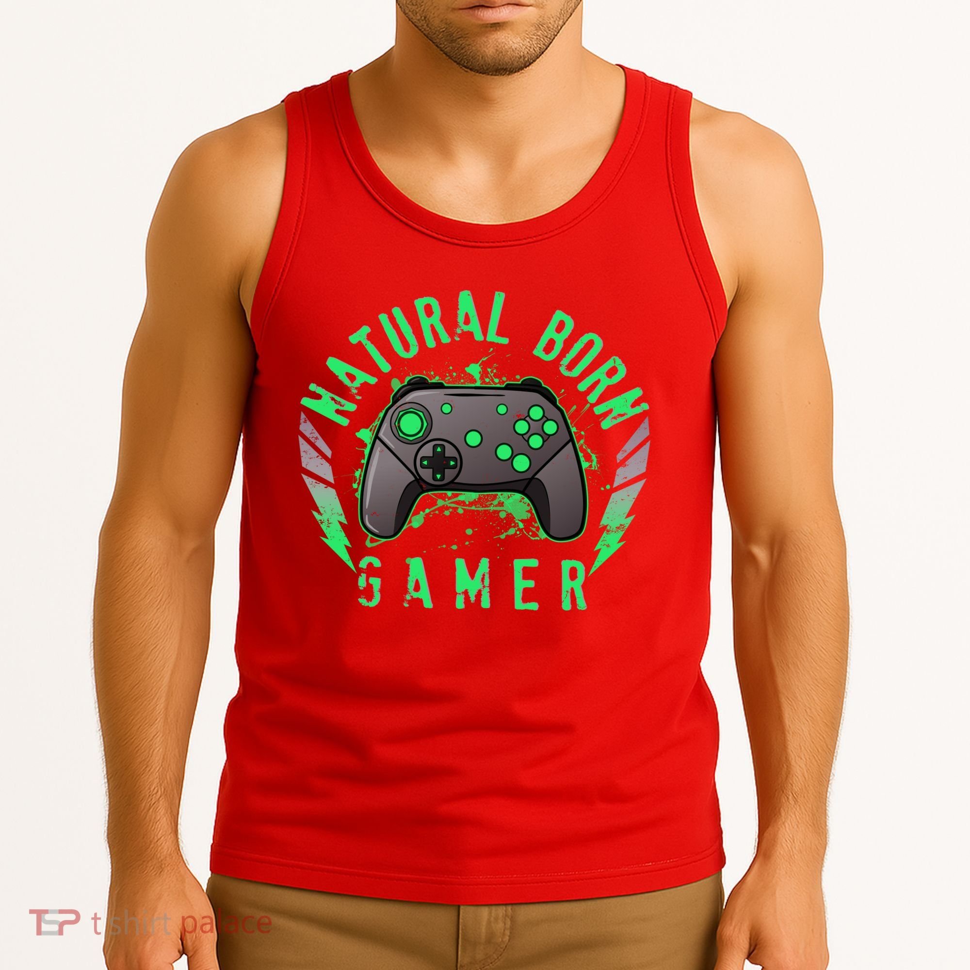 Cool Natural Born Gamer Tank Top