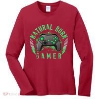 Cool Natural Born Gamer Women's Long Sleeve Shirt thumb 0