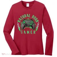 Cool Natural Born Gamer Women's Long Sleeve Shirt thumb 0