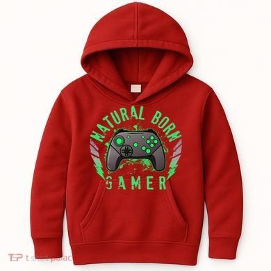 Cool Natural Born Gamer Kids Hoodie