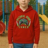 Cool Natural Born Gamer Kids Hoodie thumb 2