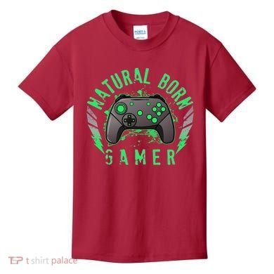 Cool Natural Born Gamer Kids T-Shirt