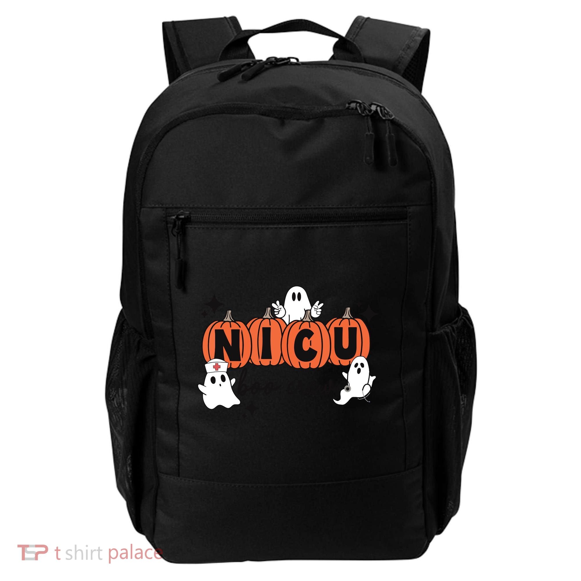 Cute Nicu Boo Crew Spooky Nurse Halloween Cute Ghost Pumpkin Backpack