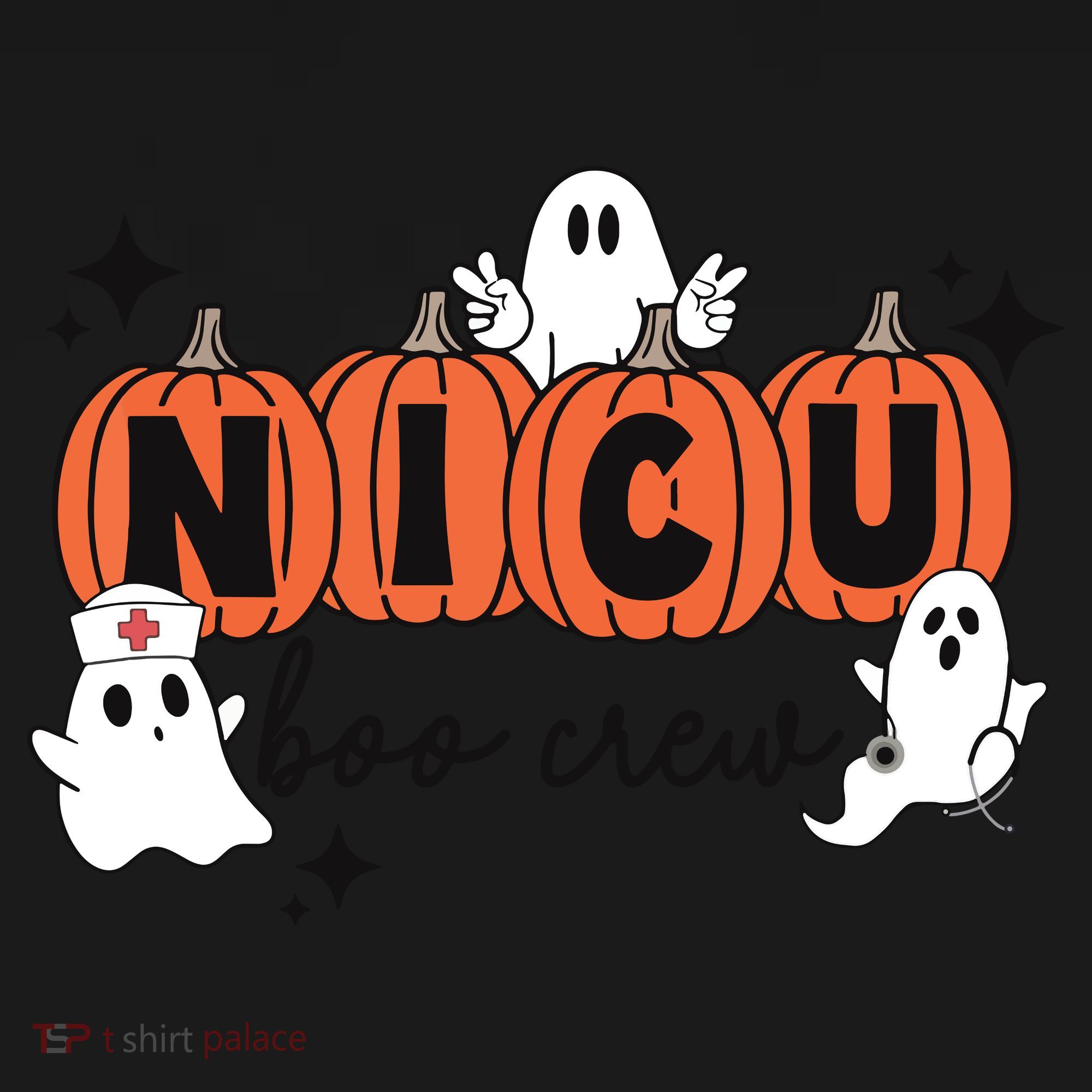 Cute Nicu Boo Crew Spooky Nurse Halloween Cute Ghost Pumpkin Women's Hoodie