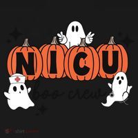 Cute Nicu Boo Crew Spooky Nurse Halloween Cute Ghost Pumpkin Mousepad thumb 1