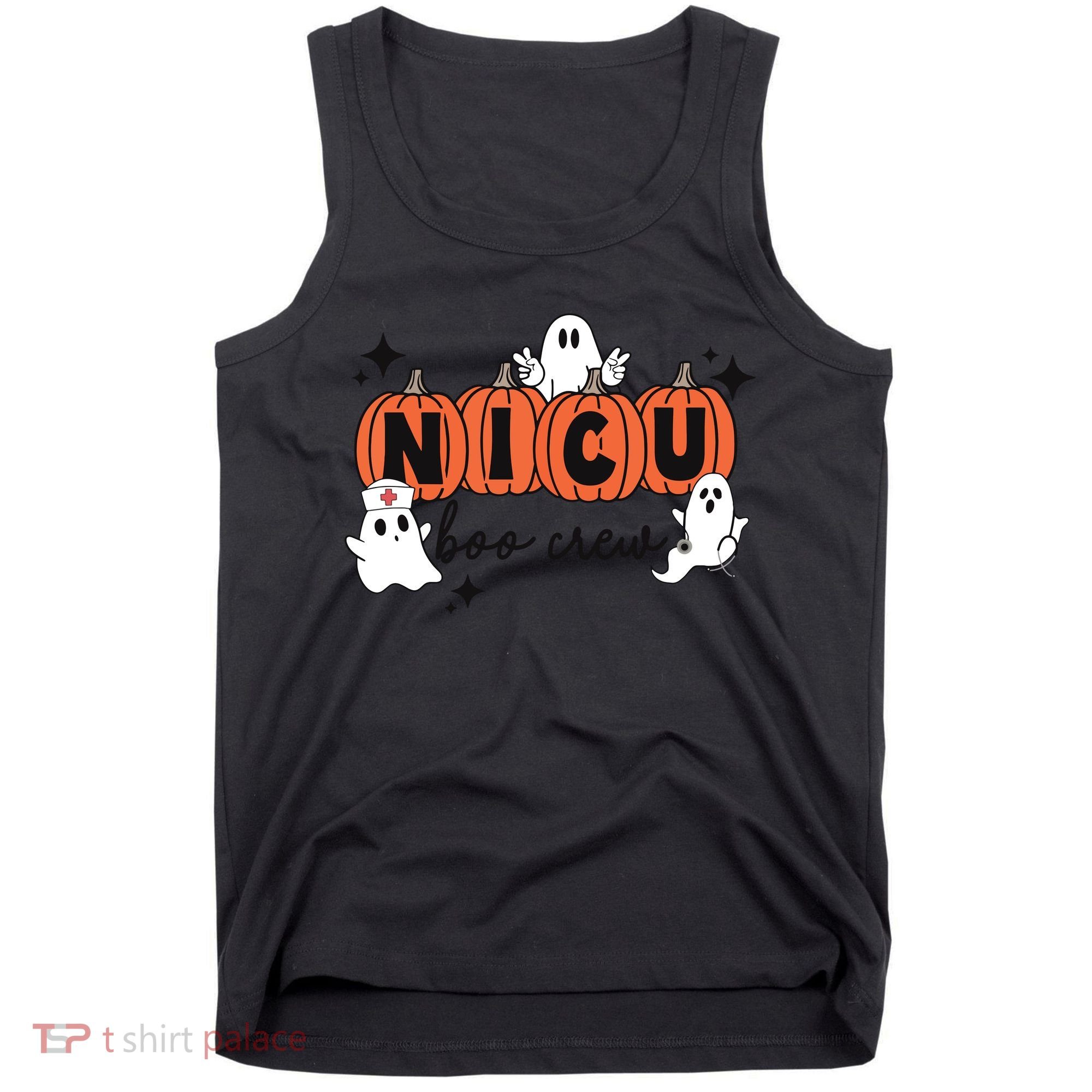 Cute Nicu Boo Crew Spooky Nurse Halloween Cute Ghost Pumpkin Tank Top