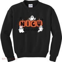 Cute Nicu Boo Crew Spooky Nurse Halloween Cute Ghost Pumpkin Kids Sweatshirt thumb 0
