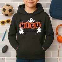 Cute Nicu Boo Crew Spooky Nurse Halloween Cute Ghost Pumpkin Kids Hoodie thumb 2