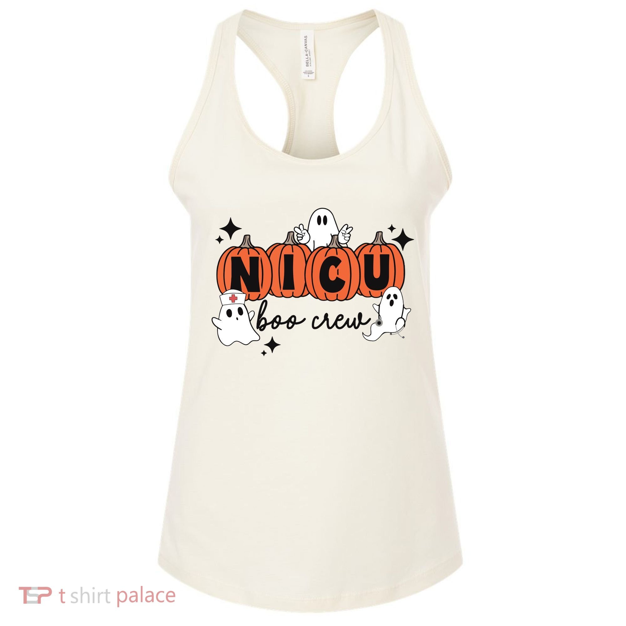 Cute Nicu Boo Crew Spooky Nurse Halloween Cute Ghost Pumpkin Women's Tank Top