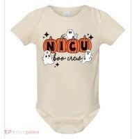 Cute Nicu Boo Crew Spooky Nurse Halloween Cute Ghost Pumpkin Baby Bodysuit thumb 0