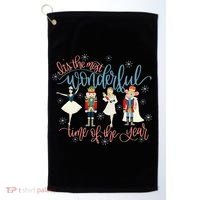 Christmas Nutcracker Ballet Ballerina Funny Xmas Holiday Golf Towel thumb 0
