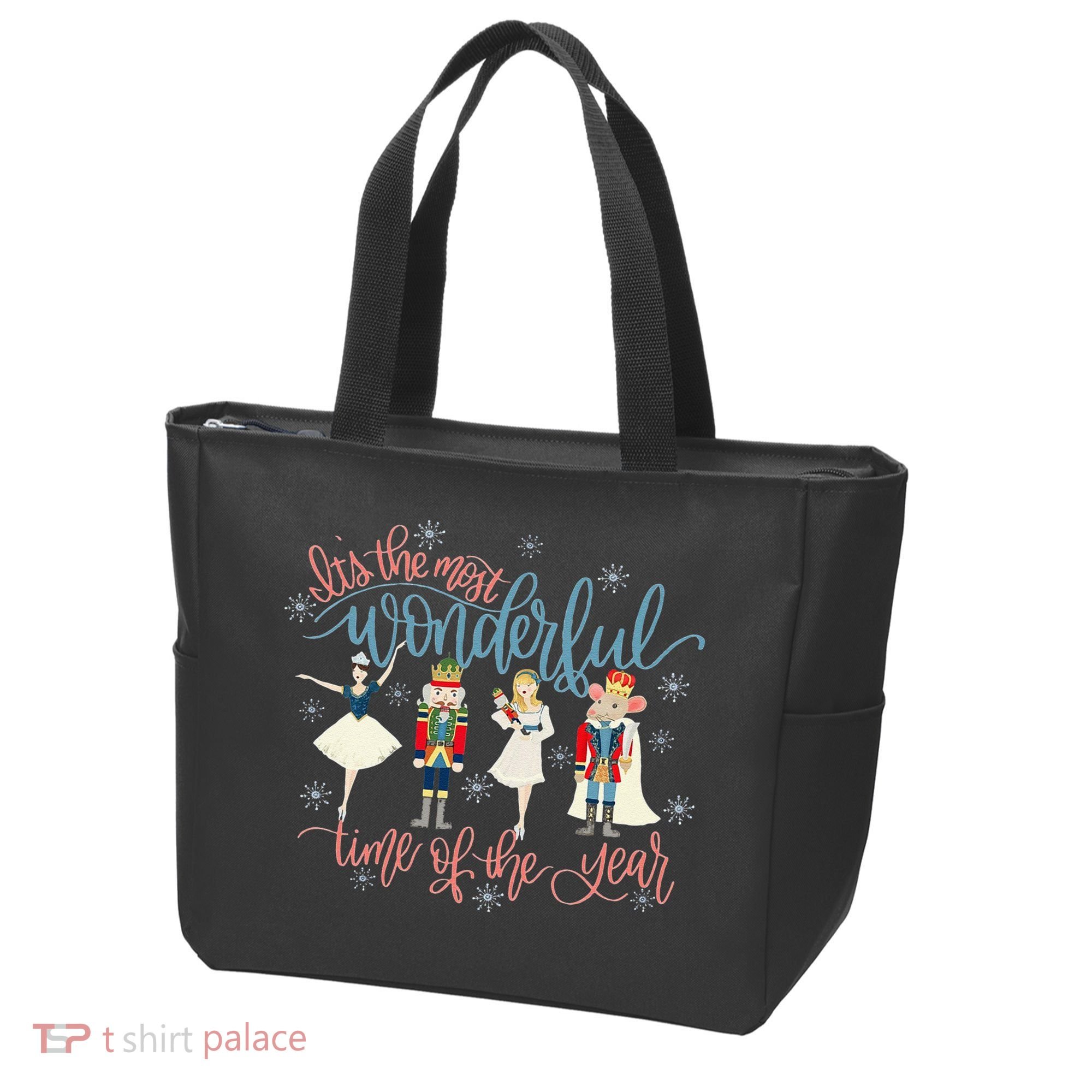 Christmas Nutcracker Ballet Ballerina Funny Xmas Holiday Tote Bag