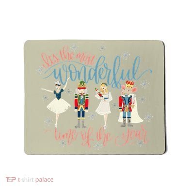 Christmas Nutcracker Ballet Ballerina Funny Xmas Holiday Mousepad