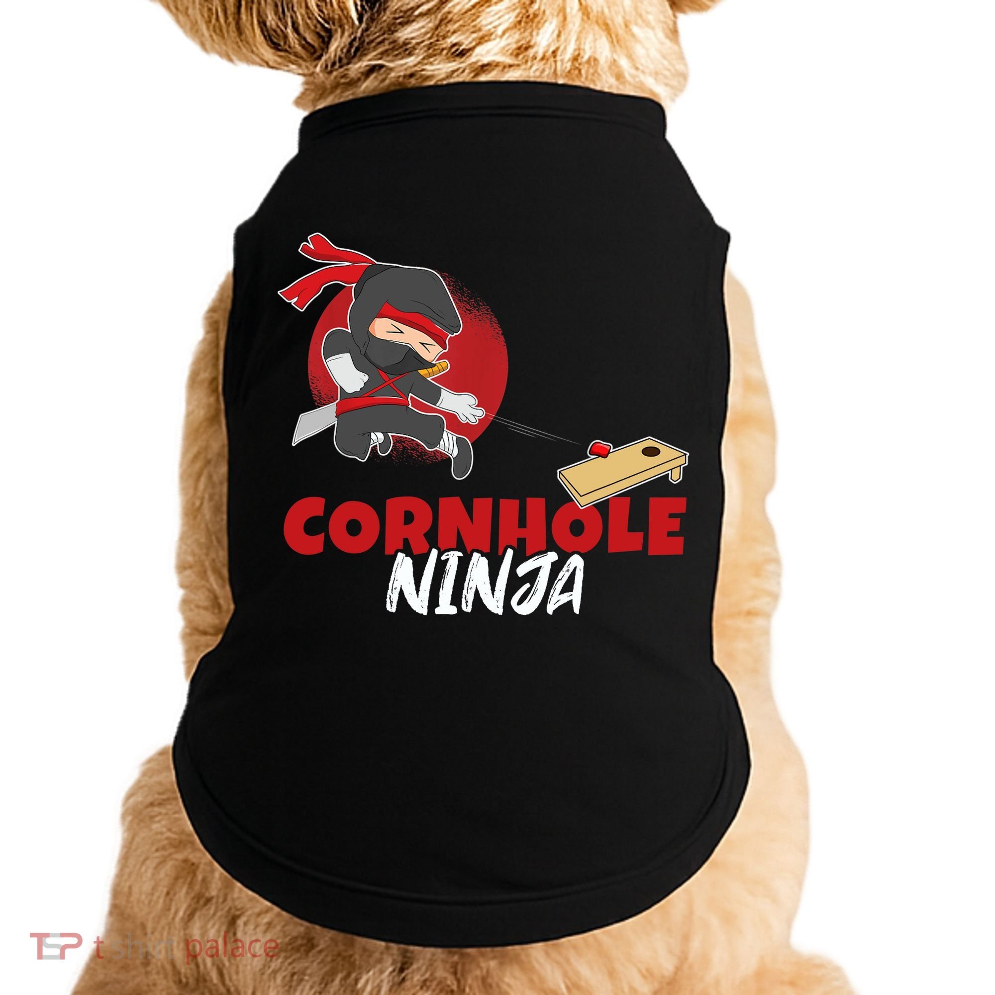 Cornhole Ninja Boy Cornhole Doggie Tank