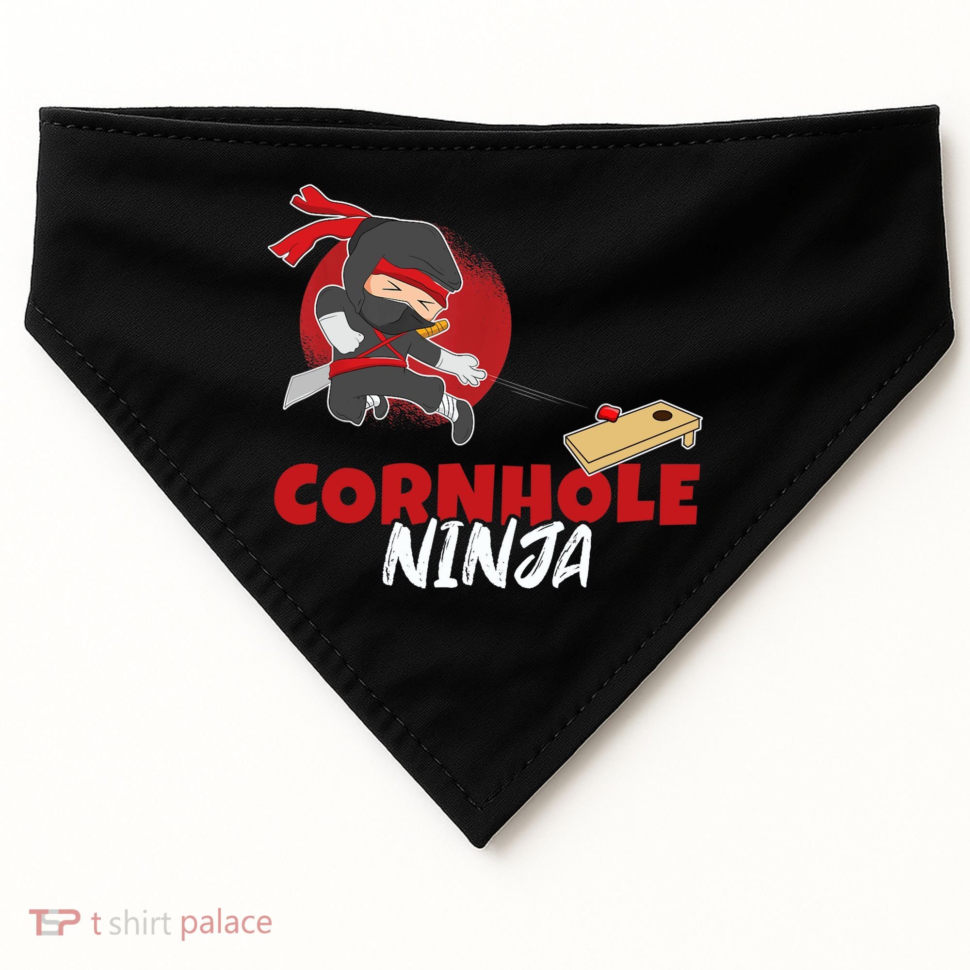 Cornhole Ninja Boy Cornhole USA-Made Doggie Bandana