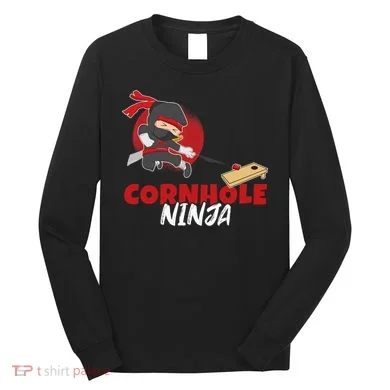 Cornhole Ninja Boy Cornhole Long Sleeve Shirt