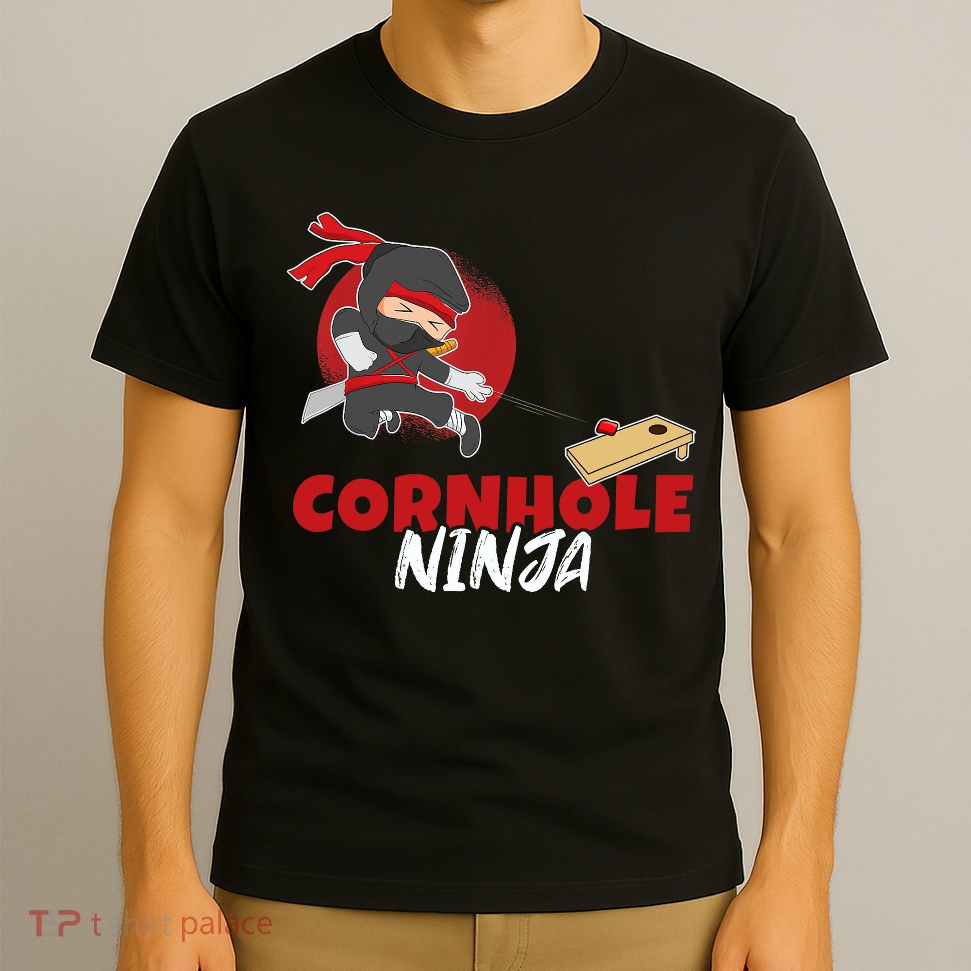 Cornhole Ninja Boy Cornhole T-Shirt