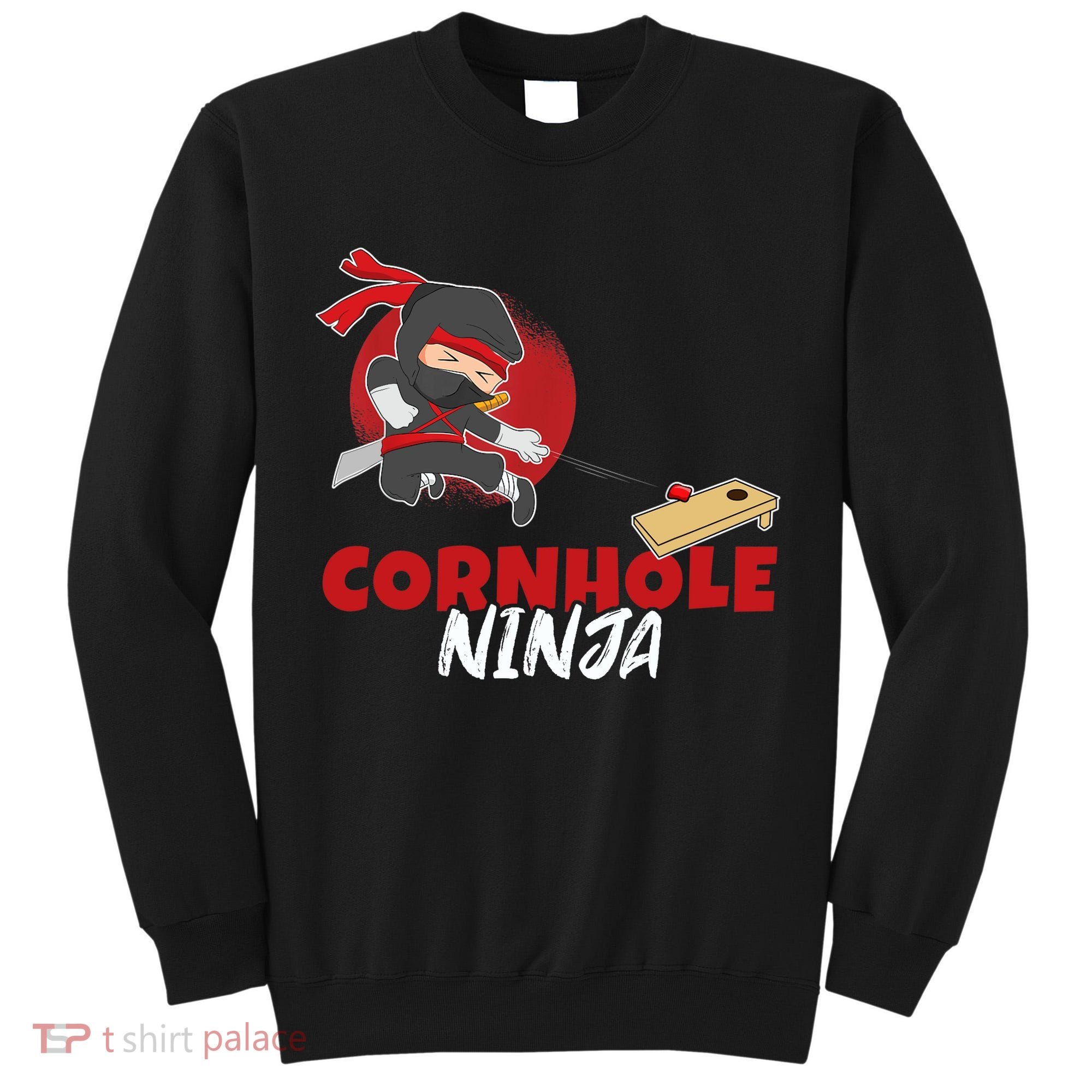 Cornhole Ninja Boy Cornhole Tall Sweatshirt