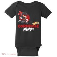 Cornhole Ninja Boy Cornhole Baby Bodysuit thumb 0