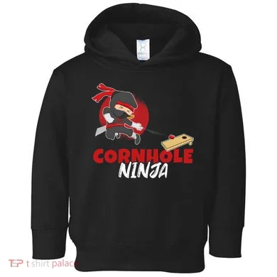 Cornhole Ninja Boy Cornhole Toddler Hoodie