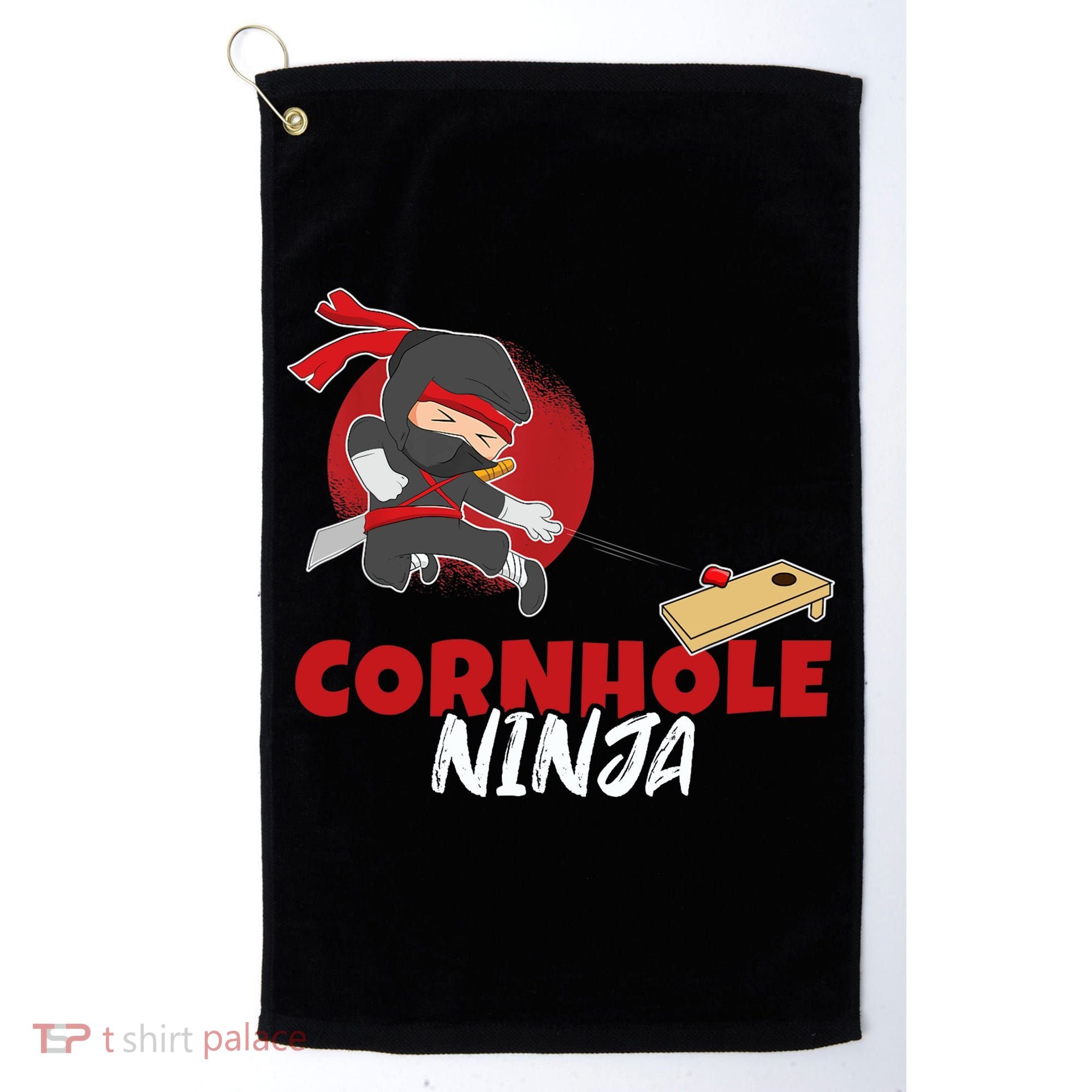 Cornhole Ninja Boy Cornhole Golf Towel