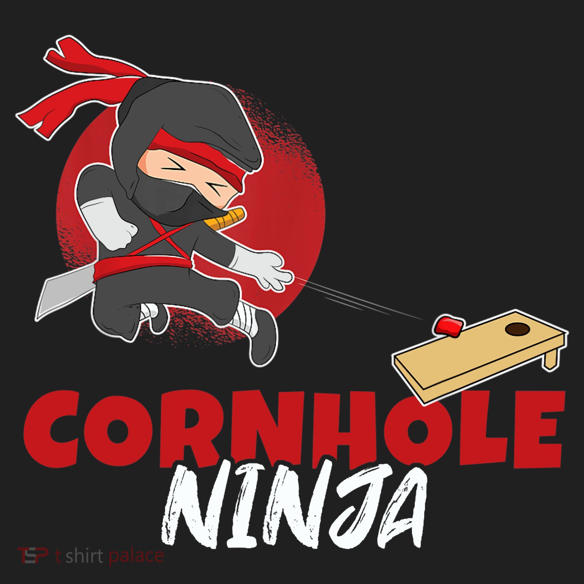 Cornhole Ninja Boy Cornhole Golf Towel