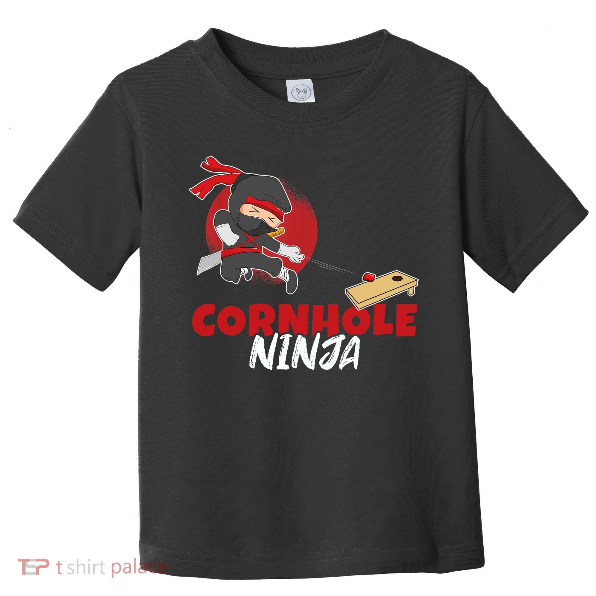 Cornhole Ninja Boy Cornhole Toddler T-Shirt