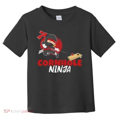 Cornhole Ninja Boy Cornhole Toddler T-Shirt